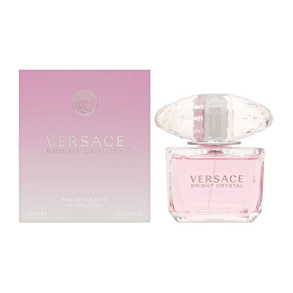 Versace Bright Crystal Eau de Toilette Spray for Women – 3.0 oz A Fresh, Feminine, and Captivating Fragrance