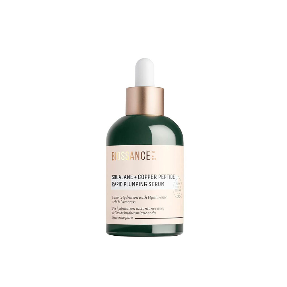 Biossance Squalane + Copper Peptide Rapid Plumping Serum – Face Serum for All Skin Types