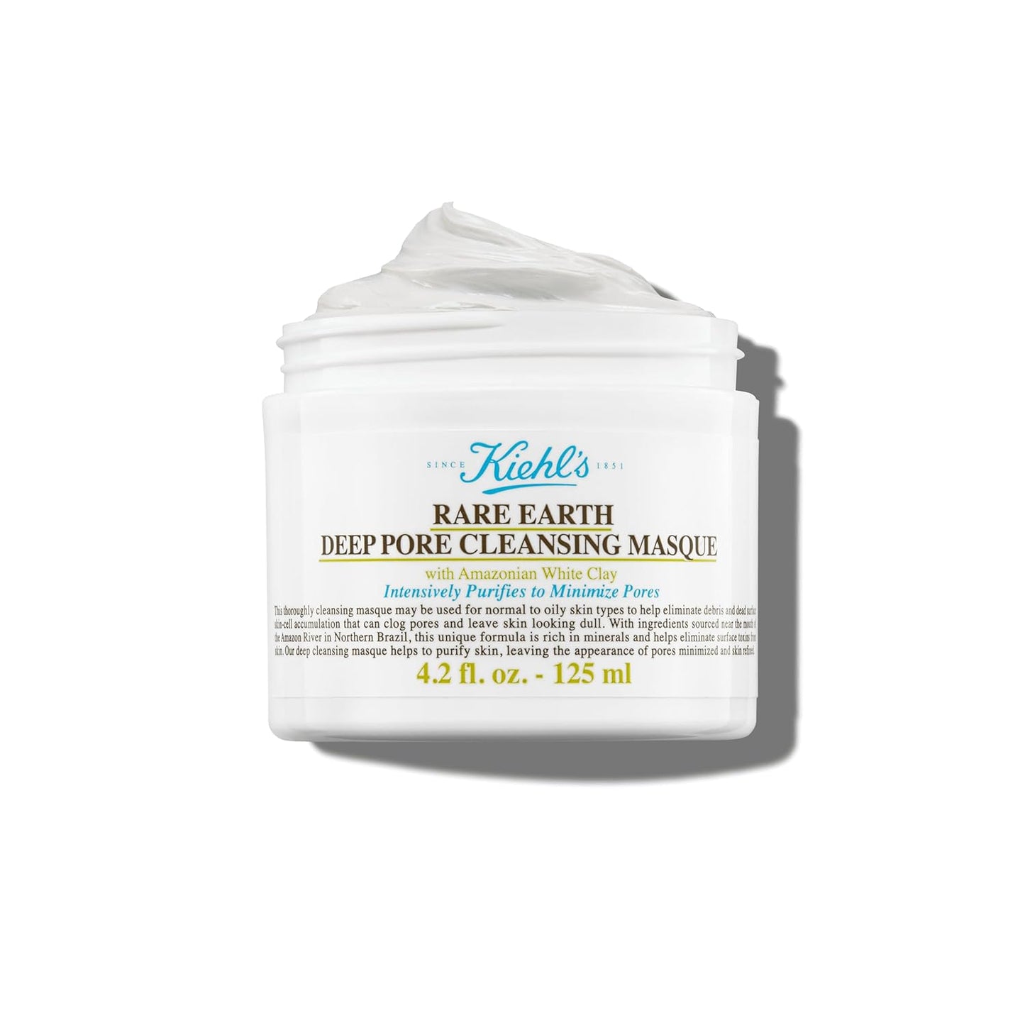 Kiehl’s Rare Earth Deep Pore Cleansing Mask – Oil-Minimizing, Detoxifying Face Mask with Amazonian White Clay & Aloe Vera