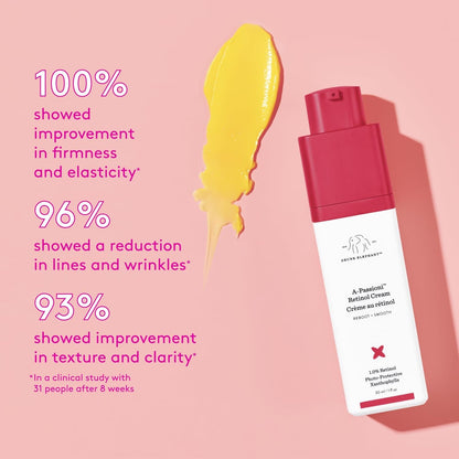 Drunk Elephant A-Passioni Retinol Cream (30 ml) – 1% retinol for smoother, youthful skin. Clean, cruelty-free, dermatologist-tested, and free from essential oils, silicones, and fragrance.