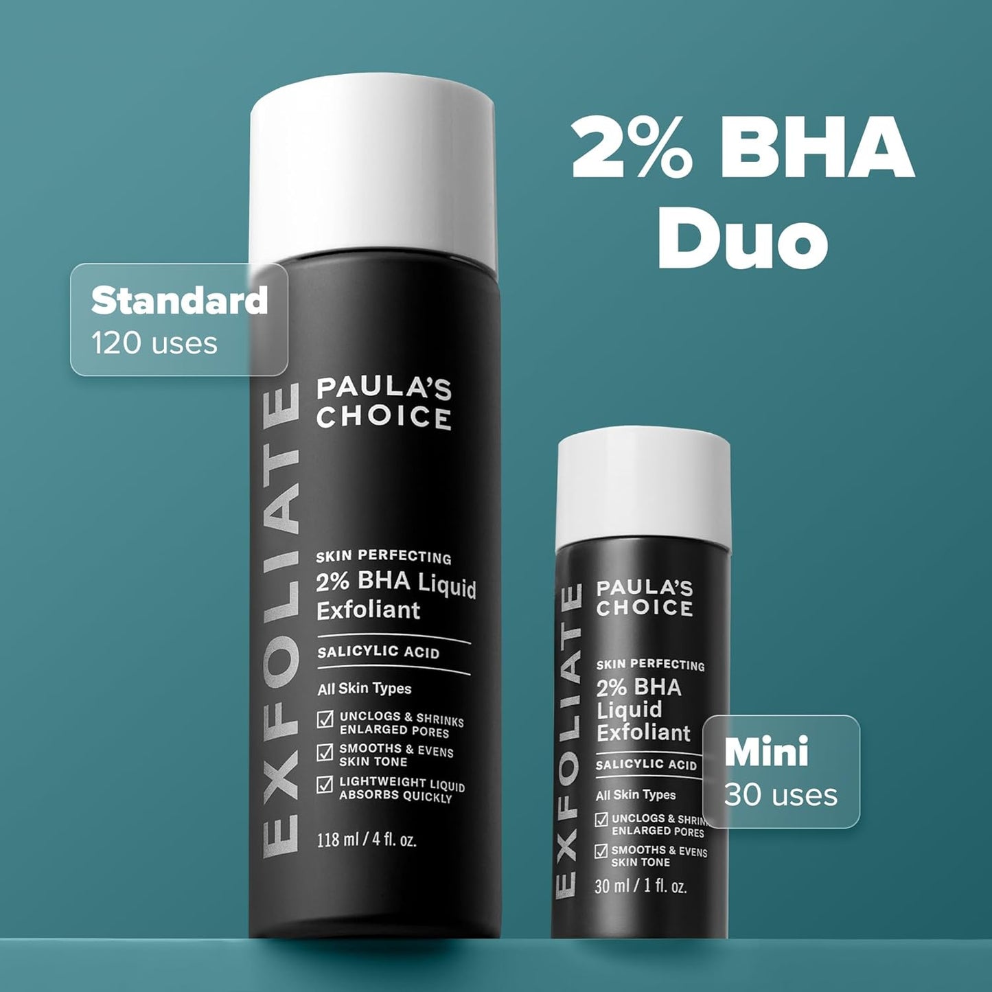 Paula’s Choice Skin Perfecting 2% BHA Liquid Exfoliant with Salicylic Acid – Pore Minimizer & Blackhead Remover for Smooth, Radiant Skin