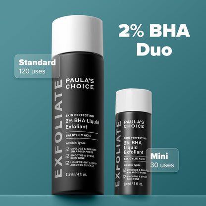 Paula’s Choice Skin Perfecting 2% BHA Liquid Exfoliant with Salicylic Acid – Pore Minimizer & Blackhead Remover for Smooth, Radiant Skin