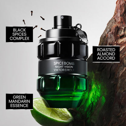 Viktor & Rolf Spicebomb Nightvision Eau de Toilette for Men – Warm, Spicy & Fresh Cologne with Bergamot, Black Spices & Rosemary