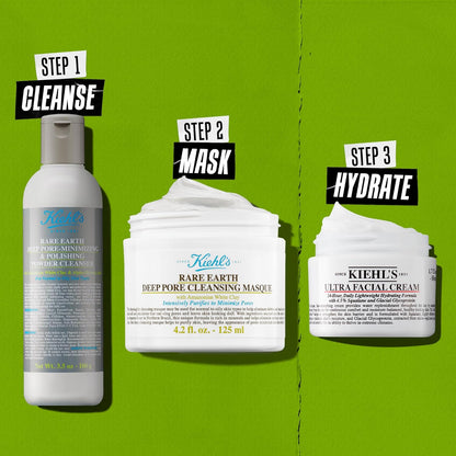 Kiehl’s Rare Earth Deep Pore Cleansing Mask – Oil-Minimizing, Detoxifying Face Mask with Amazonian White Clay & Aloe Vera