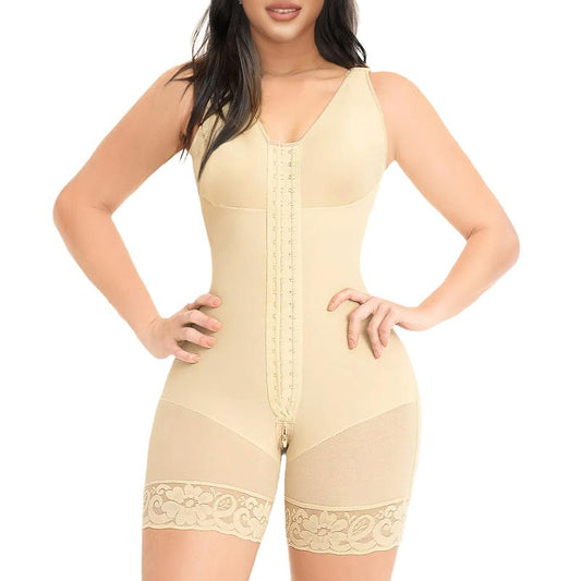 Women’s Full Body Fajas – Colombian Tummy Control Shaper with Butt Lift & Zipper Access