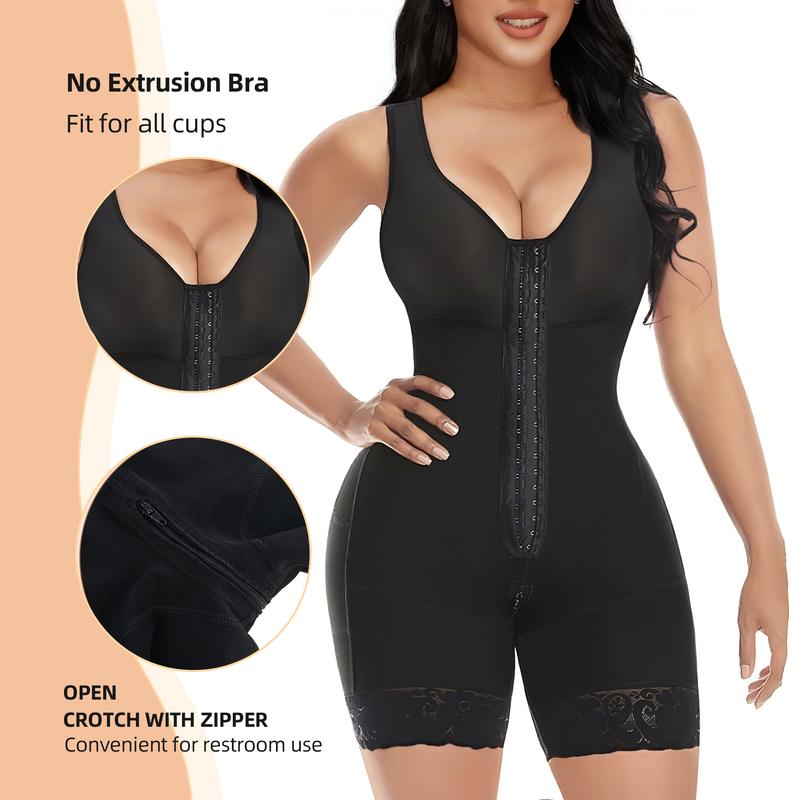 Women’s Full Body Fajas – Colombian Tummy Control Shaper with Butt Lift & Zipper Access