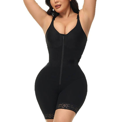 Colombian Tummy Control Body Shaper with Butt Lift & Zipper Crotch
