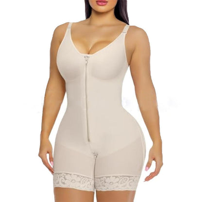 Colombian Tummy Control Body Shaper with Butt Lift & Zipper Crotch