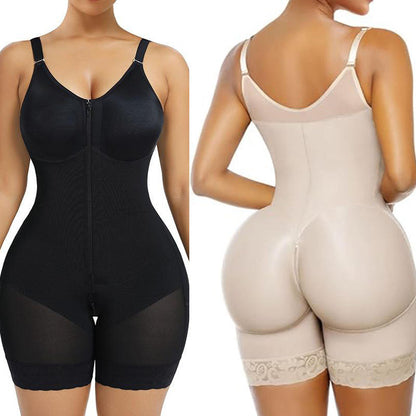 Colombian Tummy Control Body Shaper with Butt Lift & Zipper Crotch