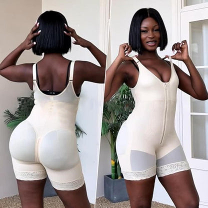 Colombian Tummy Control Body Shaper with Butt Lift & Zipper Crotch